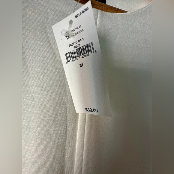 Banana Republic White Seamed Scuba Midi Dress NWT Size Medium - Picture 7 of 10